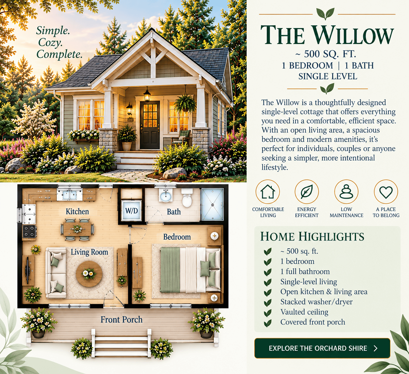 The Willow single-level cottage home